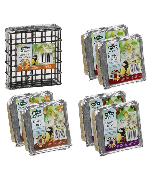 Dehner Natura Spender Für Futtertafeln Mit Tafel-Mix, 7-teilig 3 Dehner Natura Spender Für Futtertafeln Mit Tafel-Mix, 7-teilig