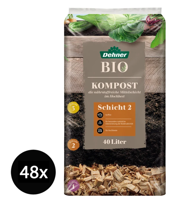 Dehner Bio Hochbeet Kompost, 48 X 40 Liter 3 Dehner Bio Hochbeet Kompost, 48 X 40 Liter