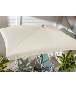 Dehner Sonnenschirm Keros, Rechteckig, Ca. B255/T170 Cm -Dehner 2408060 WE MO 003 DehnerSchirmKerosCremeNeu