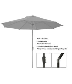 Dehner Schirm Milos, Rund, Ca. Ø294 Cm -Dehner 2408086 WE FS 003 DehnerSchirmMilos