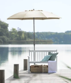 Dehner Sonnenschirm Paros, Rund, Ca. Ø250 Cm -Dehner 2408300 WE MO 001 SchirmparosCremeNeu