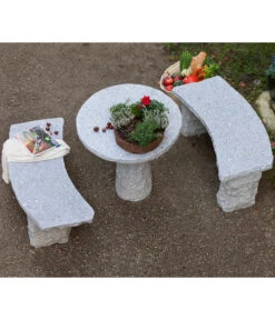 Dehner Granit-Gartenbank, Gebogen, 2-Sitzer 9 Dehner Granit-Gartenbank, Gebogen, 2-Sitzer -Dehner 2741668 2741676 WE MO 002 GranitTischRundGartenbank