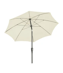 Dehner Sonnenschirm Kos, Rund, Ca. Ø220 Cm -Dehner 2750412 WE FS 003 SchirmKosCremeNeu