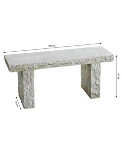 Dehner Granit-Gartenbank, 2-Sitzer 11 Dehner Granit-Gartenbank, 2-Sitzer -Dehner 2789402 WE BG 001 GranitGartenbankGranitGartenbankGrau