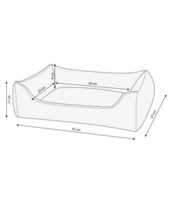 Dehner Lieblinge Kuschelbett Sammy, Rechteckig, Grau -Dehner 3067089 WE BG 001 DehnerKuschelbettSammyrechteckiggrau S