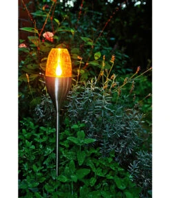 Dehner Solar-Edelstahlleuchte, Ca. Ø8,5/H128 Cm -Dehner 3170461 WE MO 001 SolarEdelstahlleuchteH128cm