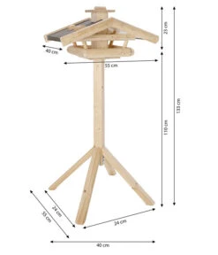 Dehner Natura Futterhaus Watzmann, Natur, Inkl. Ständer, Ca. B40/H133/T55 Cm -Dehner 3243896 WE BG 001 DehnerNaturaVogelfutterhausNatur