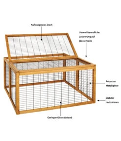 Dehner Freilaufgehege Rolf, Ca. B116/H58/T116 Cm -Dehner 3515442 WE IG 001 FujianTouristTradingFreilaufgehegeRolfNagerfreilaufRolfDach