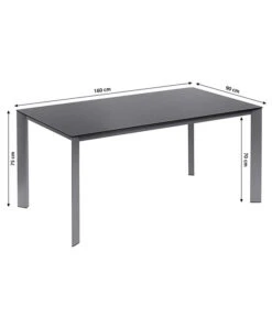 Dehner Esstisch Macon, Ca. B160/H75/T90 Cm -Dehner 4030797 WE BG 001 SkizzeTischMacon