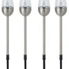 Dehner Solar-Edelstahlleuchte, 4er-Set -Dehner 4034195 WE FS 001 DehnerSolarEdelstahlleuchte4erSetCollage