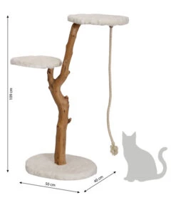 Dehner Premium Lovely Natur-Kratzbaum Erklimmen & Erholen, Ca. B40/H99-109/T50 Cm -Dehner 4124707 WE BG 001 DehnerLovelyNaturKatzenkratzbaumNero