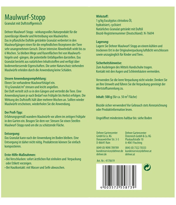 Dehner Bio Maulwurf-Stopp, 500 G 4 Dehner Bio Maulwurf-Stopp, 500 G – Bild 2