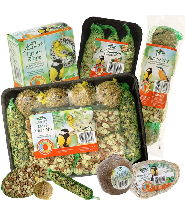 Dehner Natura Wildvogelfutter Spezial-Snackmix, 6-teilig 3 Dehner Natura Wildvogelfutter Spezial-Snackmix, 6-teilig