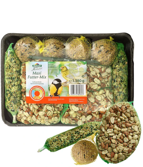 Dehner Natura Wildvogelfutter Spezial-Snackmix, 6-teilig 4 Dehner Natura Wildvogelfutter Spezial-Snackmix, 6-teilig – Bild 2