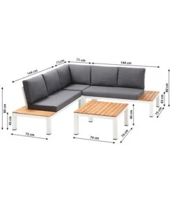 Dehner Aluminium-Lounge Malibu, 2-teilig -Dehner 4209870 WE BG 001 LoungeMalibuNEU
