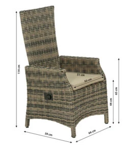 Dehner Geflechtsessel Siena, Braun Meliert -Dehner 4209961 WE BG 001 GeflechtsesselSiena