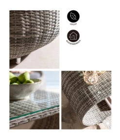 Dehner Geflechtlounge Avani, 4-teilig -Dehner 4209987 WE IG 001 DehnerGeflechtloungeAvani