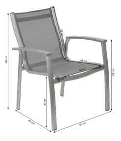 Dehner Stapelstuhl Niederlehner Chicago -Dehner 4210209 WE BG 001 DehnerBalkonstuhlChicagoGraphit