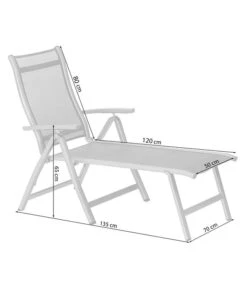 Dehner Gartenliege Chicago, Ca. B70/H72/T180 Cm 12 Dehner Gartenliege Chicago, Ca. B70/H72/T180 Cm -Dehner 4210258 WE FS 001 SkizzeLiegeChicagoNE