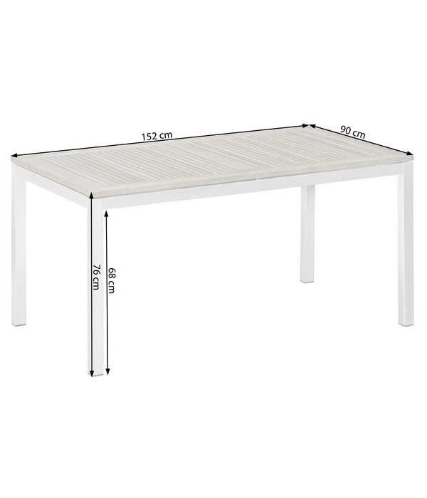 Dehner Gartentisch Toulouse, Ca. B152/H75/T90 Cm 4 Dehner Gartentisch Toulouse, Ca. B152/H75/T90 Cm – Bild 2