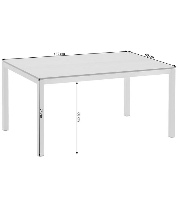 Dehner Premium Esstisch Nantes, Ca. B152/H75/T90 Cm 4 Dehner Premium Esstisch Nantes, Ca. B152/H75/T90 Cm â Bild 2