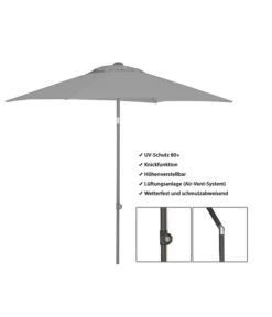 Dehner Sonnenschirm Andros, Rechteckig, Ca. B210/T150 Cm -Dehner 4281861 WE FS 003 DehnerSonnenschirmAndros