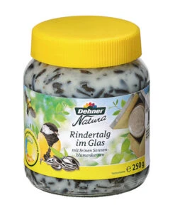 Dehner Natura Rindertalg Im Glas, Sonnenblumenkerne, 8 X 250 G -Dehner 4319513 MA FS 002 RindertalgImGlas
