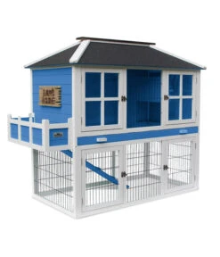 Dehner Nagerheim Happy Home Palazzo, Blau, Ca. B145/H121/T72 Cm