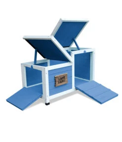 Dehner Nagerschlafhaus Happy Home Teatro, Blau, Ca. B70/H45/T43 Cm