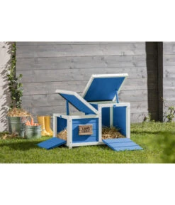 Dehner Nagerschlafhaus Happy Home Teatro, Blau, Ca. B70/H45/T43 Cm -Dehner 4427753 WE M 002 DehnerMarkenqualitaetNagerschlafhausTeatro