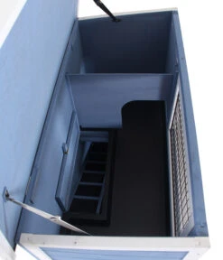 Dehner Kaninchenstall Original Mit Wärmedämmung, Ca. B114/H116/T57 Cm -Dehner 4440830 WE DE 004 DehnerMarkenqualitaetKaninchenstallIsoliertBlau