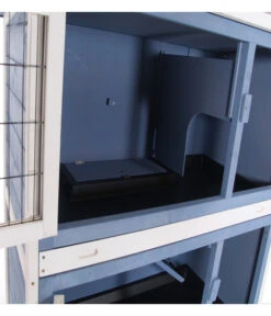 Dehner Kaninchenstall Original Mit Wärmedämmung, Ca. B114/H116/T57 Cm -Dehner 4440830 WE D 002 DehnerMarkenqualitaetKaninchenstallIsoliertBlau