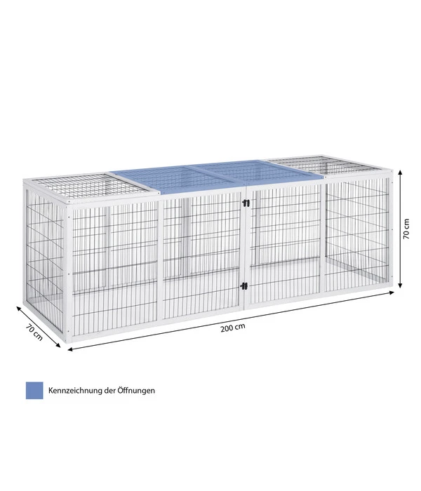 Dehner Freilaufgehege Happy Home Monumento, Ca. B200/H70/T70 Cm 6 Dehner Freilaufgehege Happy Home Monumento, Ca. B200/H70/T70 Cm – Bild 4