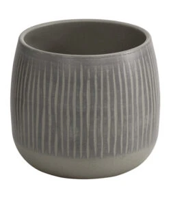 Dehner Übertopf-Set Pink Beauties, 2-teilig -Dehner 4461109 PR FS 001 TopfIdaGrauStreifen