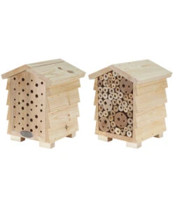 Dehner Natura Insektenhotel Hostilia, Ca. B19/H25/T19 Cm -Dehner 4479267 WE DE 002 NaturaInsektenhausHostiliabeidseitig