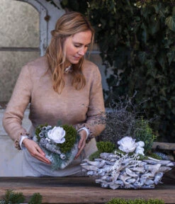 Grabgesteck Stille, Oval, Ca. B50/H50/T25 Cm -Dehner 6462956 WE MO 002 SerieStillePremiumAllerheiligen202301