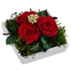 Dehner Keramik-Schale Mit Longlife-Rose Zina, Rot, Ca. B10/H7/T10 Cm -Dehner 6537658 WE FS 002 LLSchaleZinaROT