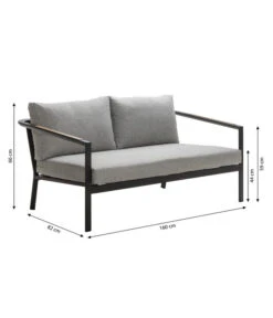 Dehner Alu-Lounge New York, 4-teilig -Dehner 6670954 WE BG 001 LoungeNewYork