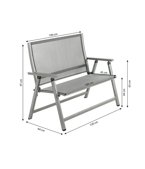 Dehner Klappbank Chicago, 2-Sitzer 10 Dehner Klappbank Chicago, 2-Sitzer – Bild 8