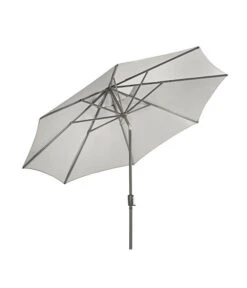 Dehner Schirm Milos, Rund, Ca. Ø294 Cm -Dehner 6702864 WE FS 003 SchirmMilosHellgrauNeu