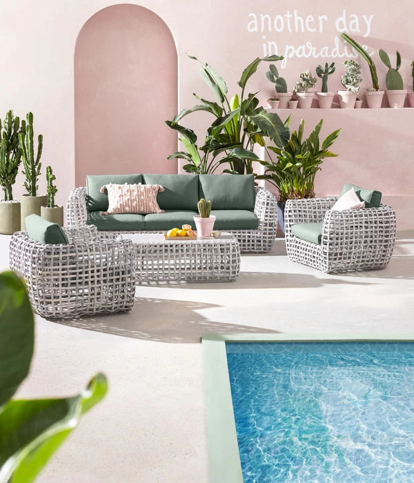 Dehner Flechtlounge Bali, 4-teilig 7 Dehner Flechtlounge Bali, 4-teilig – Bild 5