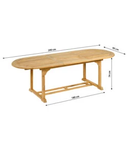 Dehner Ausziehtisch Havanna, Ca. B180-240/H74/T90 Cm -Dehner 6707905 WE BG 001 TischHavanna