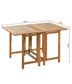 Dehner Balkonklapptisch Macao, Ca. B124/H74/T80 Cm -Dehner 6712061 WE BG 001 DehnerBalkontischMacao