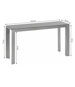 Dehner Balkontisch Chicago, Ca. B133,5/H75/T42 Cm -Dehner 6734651 WE BG 001 BalkontischChicagoSchmalNE