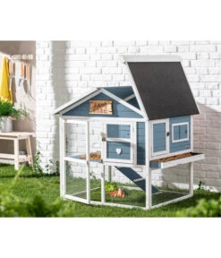 Dehner Nagerheim Happy Home Castel, Hellblau, Ca. B106/H108/T103 Cm -Dehner 6838783 WE MO 002 MQNagerheimHappyHomeCastelHellblau