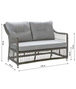 Dehner Geflechtlounge Santos, 4-teilig -Dehner 6875074 WE BG 001 LoungeSantosNEU