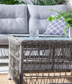 Dehner Geflechtlounge Santos, 4-teilig -Dehner 6875074 WE DE 001 LoungeSantosNEU