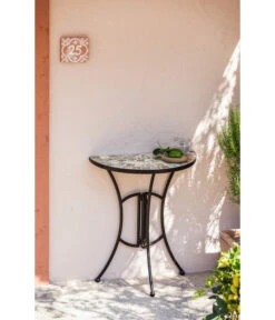 Dehner Mosaiktisch Grazia Halbrund, Ca. B60/H72,5/T31,5 Cm -Dehner 6875132 WE MO 001 TischHalbrundGrazia