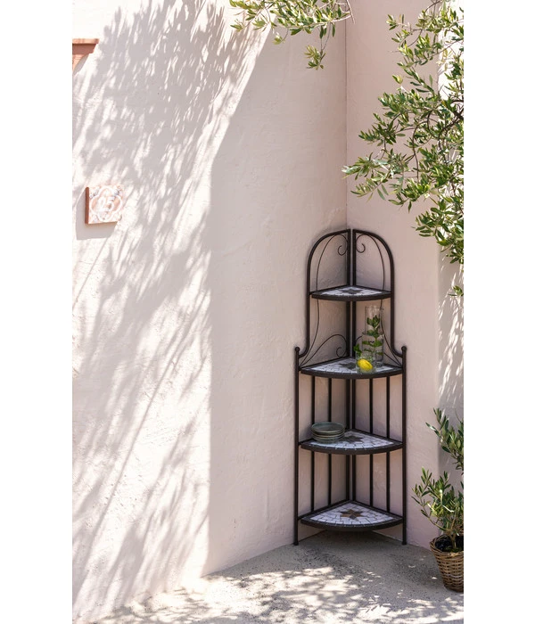 Dehner Mosaik Eckregal Diana, Ca. B33/H132,5/T33 Cm 7 Dehner Mosaik Eckregal Diana, Ca. B33/H132,5/T33 Cm – Bild 5