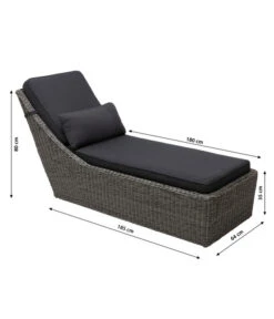 Dehner Sunlounger Toska, Ca. B64/H80/T180 Cm -Dehner 6875744 WE BG 001 LiegeToskaNeu